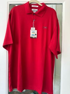 RARE Vintage NWT XL Men’s Coke Red  Polo Shirt - Classic Branded Collared Tee!